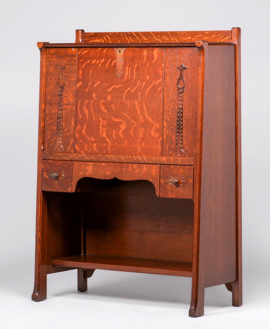 Early Grand Rapids #368 Strap-Hinge Dropfront Desk c1901 (1 of 5)