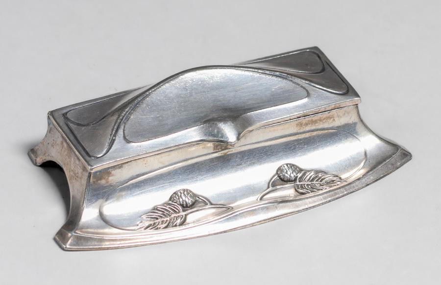WMF - German Silverplated Art Nouveau Stamp Box c1910s (1 of 6)