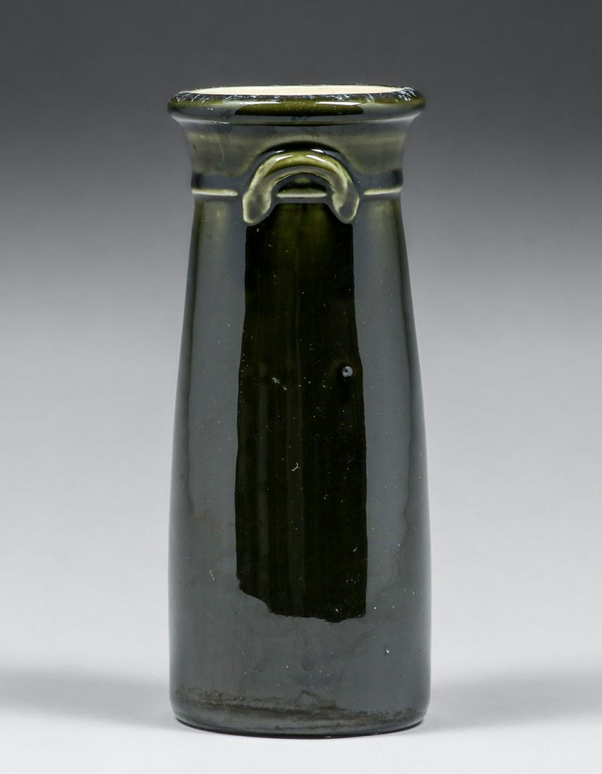 Hampshire Pottery Dark Celadon Green Vase c1910s (1 of 4)