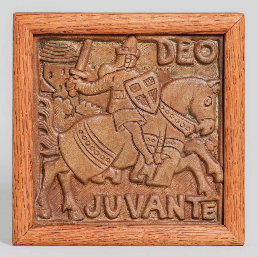 Batchelder - Los Angeles Knight on Horseback Tile c1920s (1 of 4)