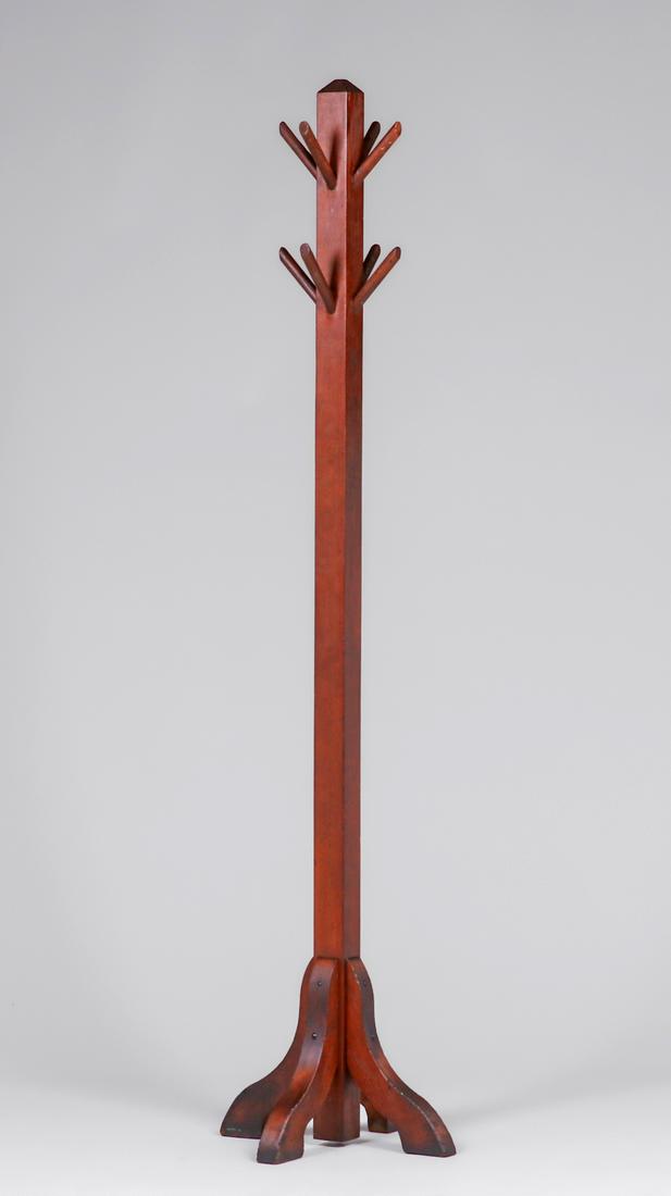California Arts & Crafts Redwood Coatrack c1910 (1 of 4)