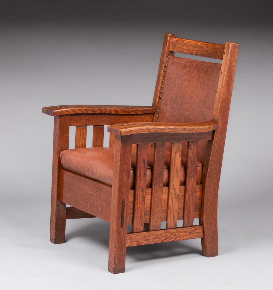 Harden Furniture Co Wavy Arm Chair C1910 Auction