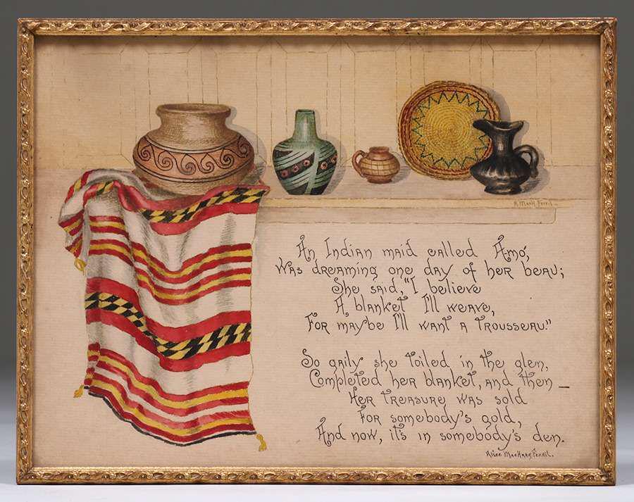 Alice MacHarg Ferril Hand-Illustrated Native Amercian Poem 1907 (1 of 3)