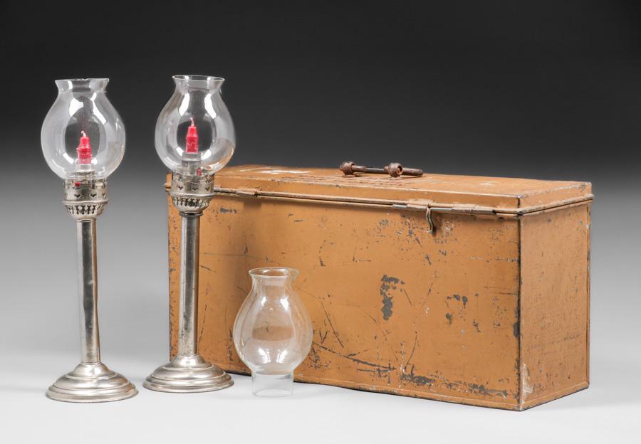 Rare British Military Campaign Table Globe Lights from Devon Yeomanry c 1880-1900s (1 of 11)