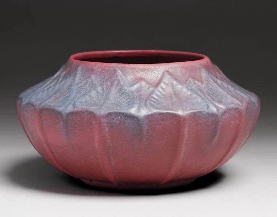 Large Van Briggle Bulbous Leaves Vase c1920s (1 of 4)