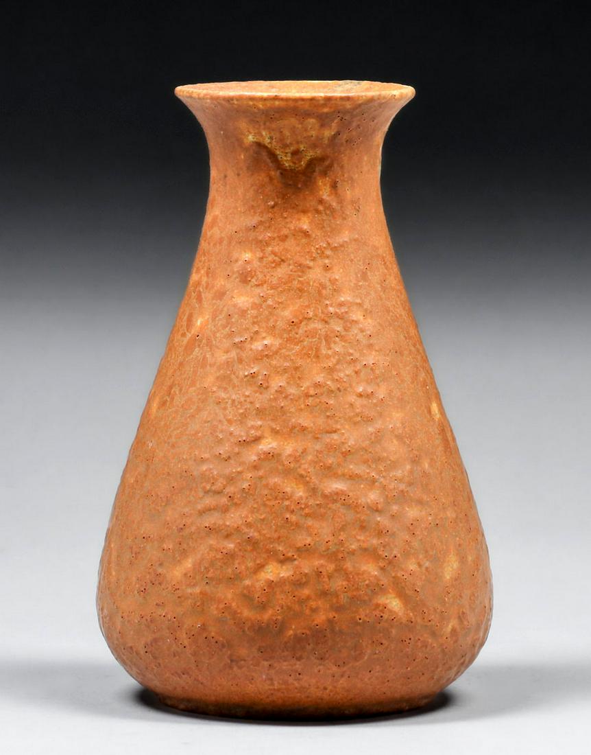 Grueby Pottery Matte Brown Flared Vase c1905 (1 of 4)