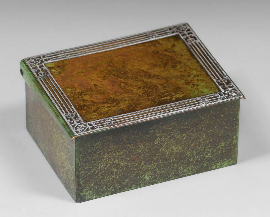 Early Heintz Sterling on Bronze Overlay Box c1910 (1 of 5)