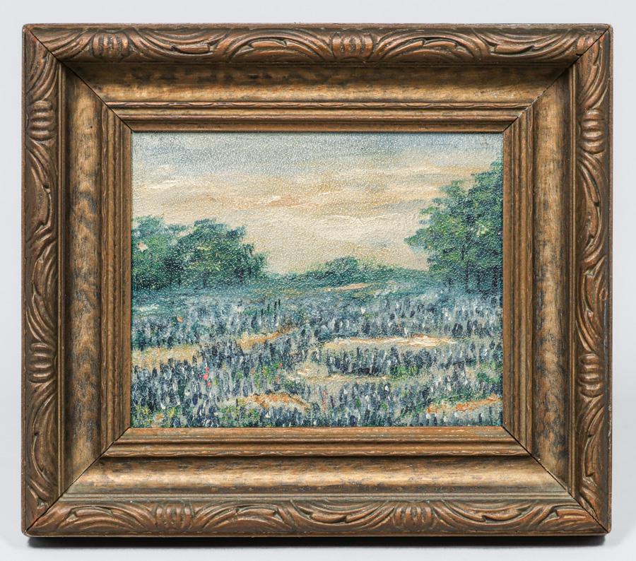 Small Texas Bluebonnet Painting c1920s (1 of 3)