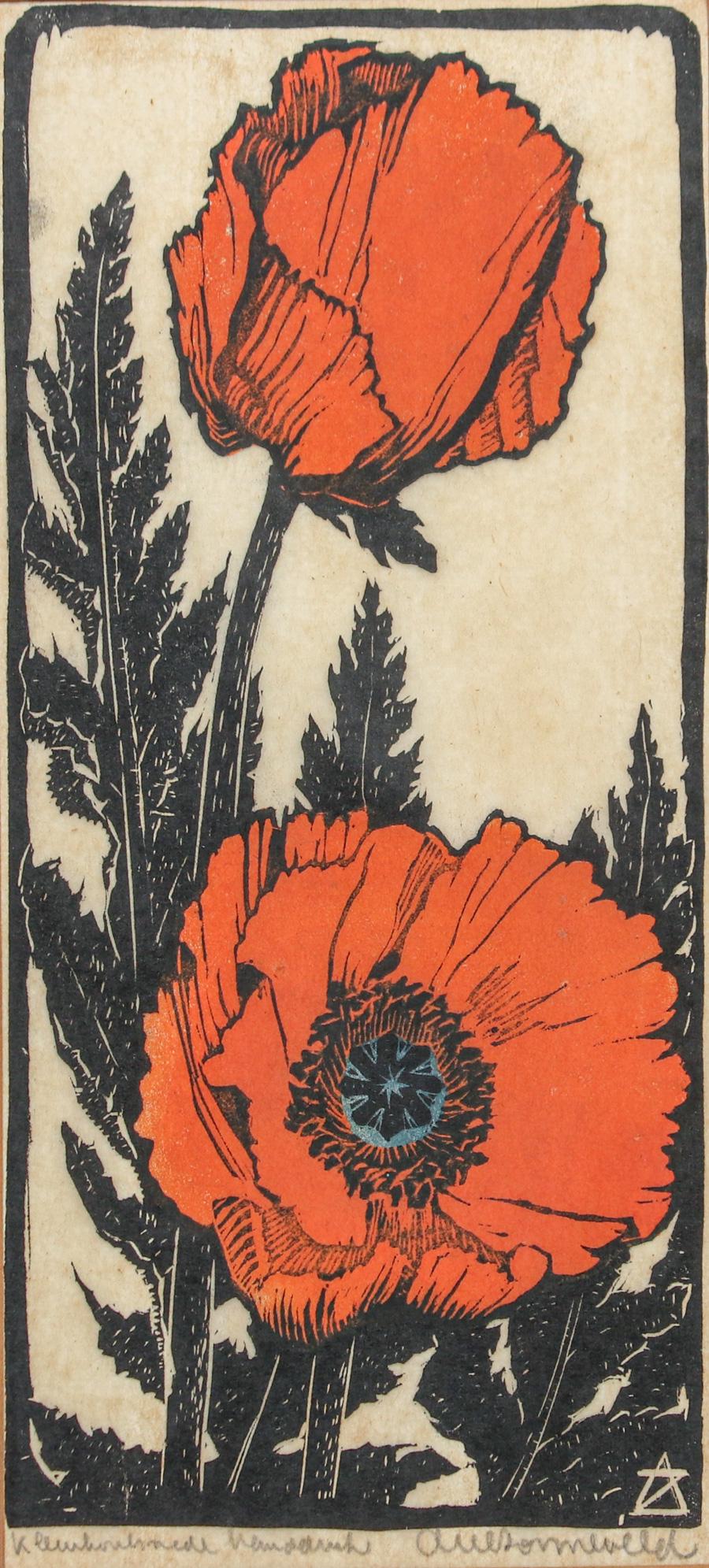 Arie Zonneveld Color Woodcut c1930s (1 of 6)