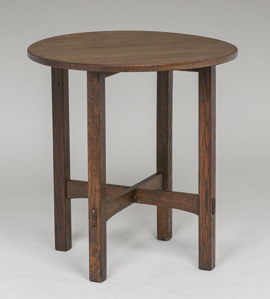 Contemporary Stickley Style Lamp Table c1990s (1 of 4)