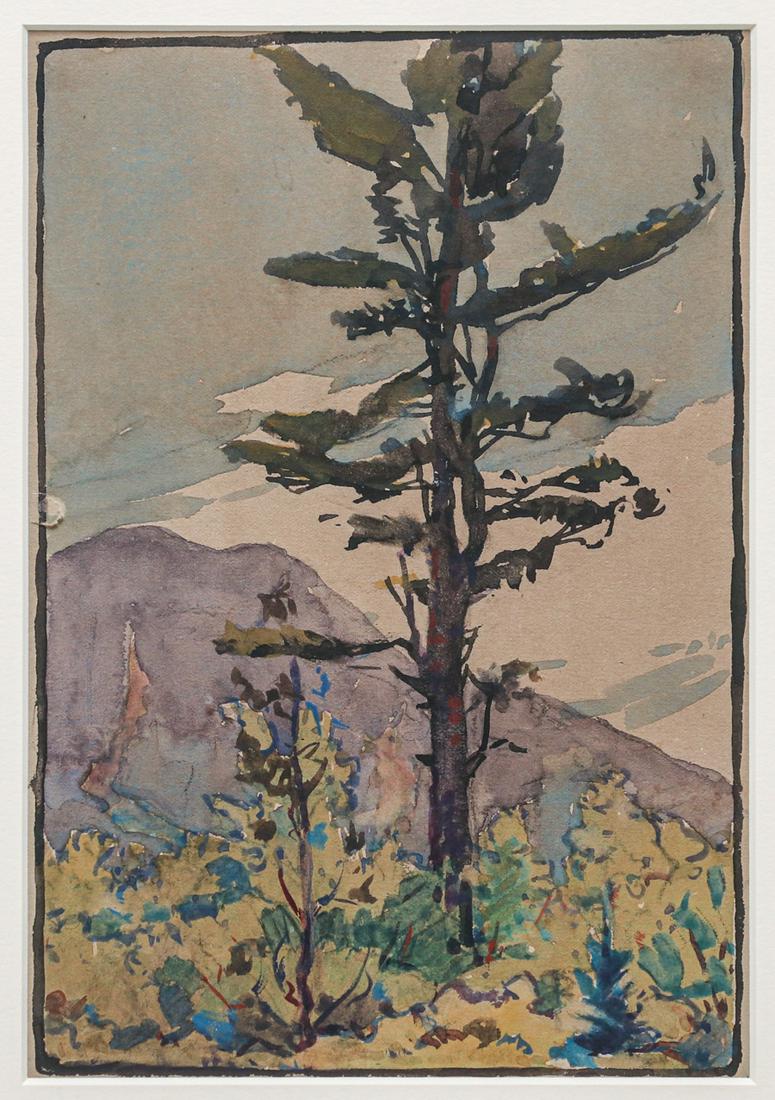 Eliza Draper Gardiner Watercolor New England Landscape c1910s (1 of 4)