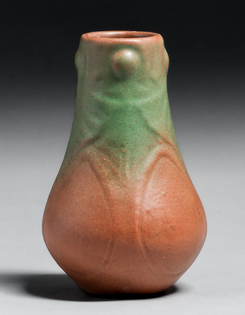 Van Briggle Mountain Crag Brown Vase c1920s (1 of 4)