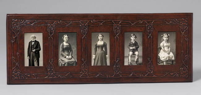 Arts & Crafts Hammered Copper Five-Section Repousse Picture Frame c1910: Arts & Crafts Hammered Copper Five-Section Repousse Picture Frame c1910. This is by far the nicest hammered copper sectional picture frame we have ever offered. Unsigned. Excellent new patina. 30&rdqu