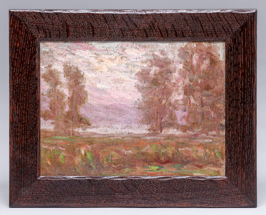 Charles Franklin Chamberlain (1871 – 1947) Impressionist Trees &  Clouds c1920s (1 of 4)
