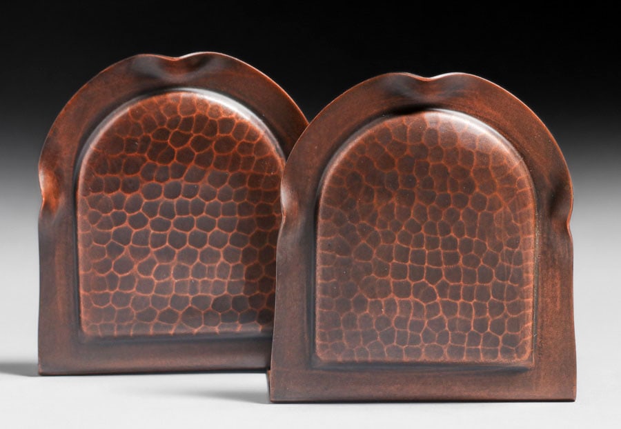Roycroft Hammered Copper Bookends c1920s (1 of 4)