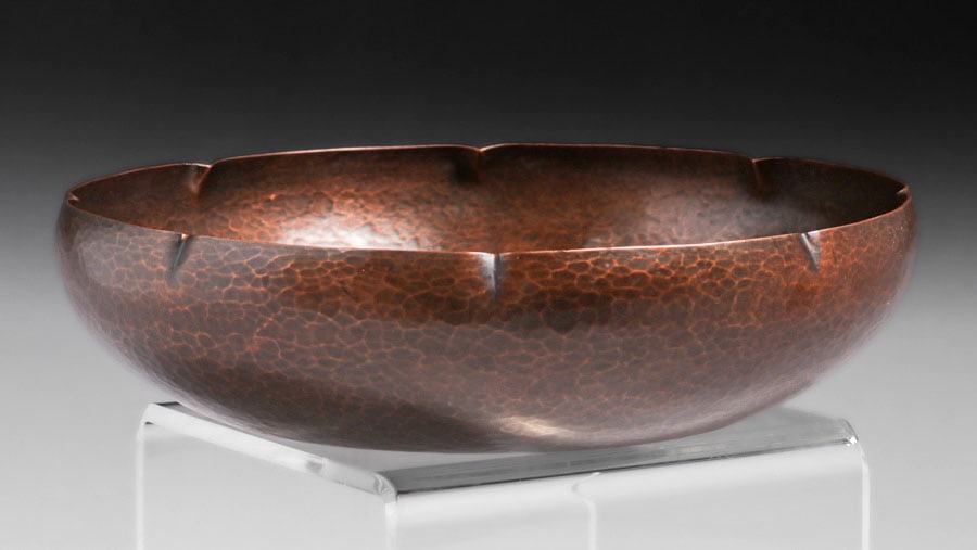 Rebecca Cauman - Boston Society of Arts & Crafts Hammered Copper Bowl c1910s (1 of 5)