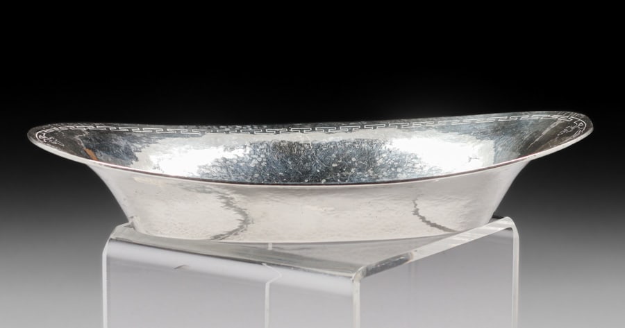 Arts & Crafts Period Sterling Silver Oval Dish c1910 (1 of 6)