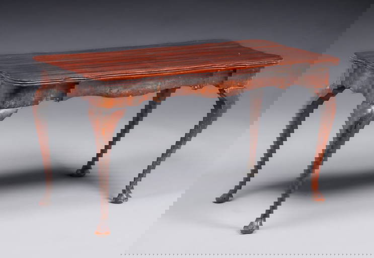 Antique Queen Anne Style Mahogany Coffee Table C1930s