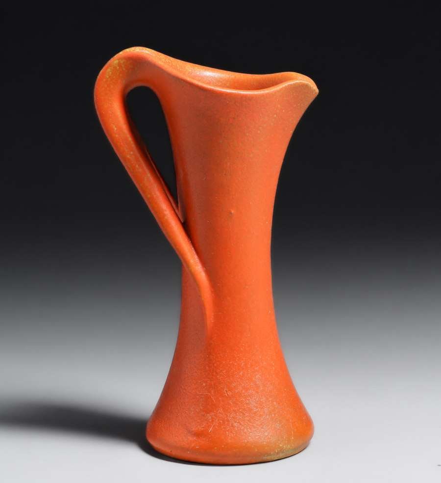 Teco Pottery Orange Art Nouveau Pitcher c1910 (1 of 3)