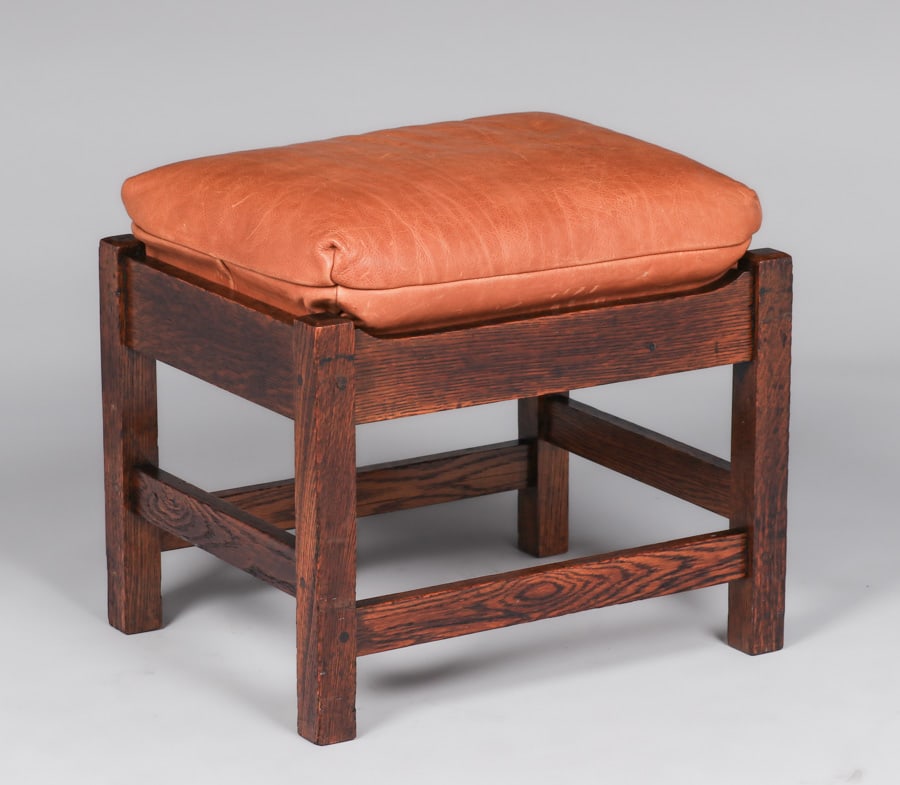 L&JG Stickley U-Back Footstool c1905 (1 of 3)