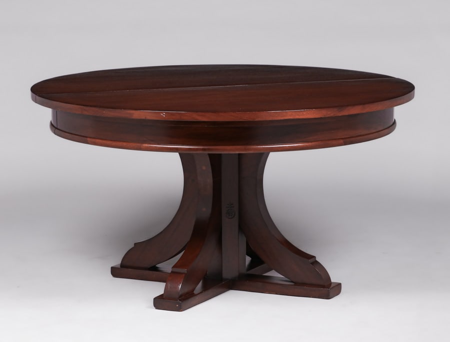 Roycroft Mahogany Pedestal Dining Table c1910 (1 of 5)