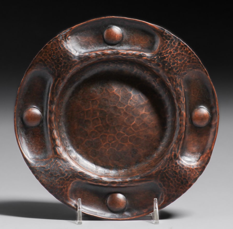 Gustav Stickley Hammered Copper Tray c1910 (1 of 5)