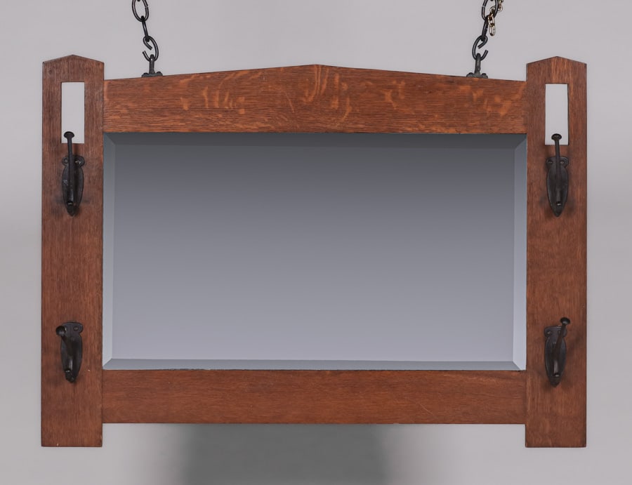 Grand Rapids Cutout Hanging Hall Mirror c1910 (1 of 3)