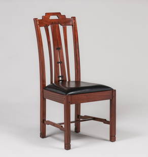 Greene & Greene Stickley Side Chair c2000: Greene & Greene Stickley Side Chair c2000. Signed "Antiquities by Stickley". Excellent condition. Very sturdy. 42"h x 22"w x 20"d. Spend $7500 or more at this auction and all of your SHIPPING IS FREE