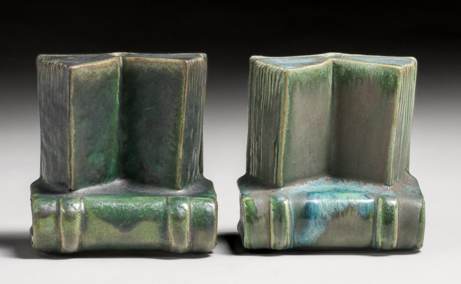 Fulper Pottery Open Book Bookends c1917-1920 (1 of 5)