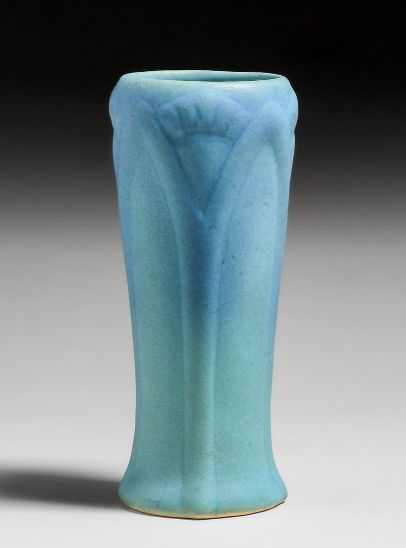 Van Briggle Matte Turquoise Blue Vase c1920s (1 of 3)