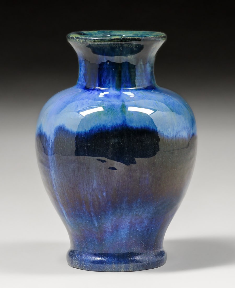 Fulper Pottery Chinese Cobalt Blue Vase c1917-1920 (1 of 4)
