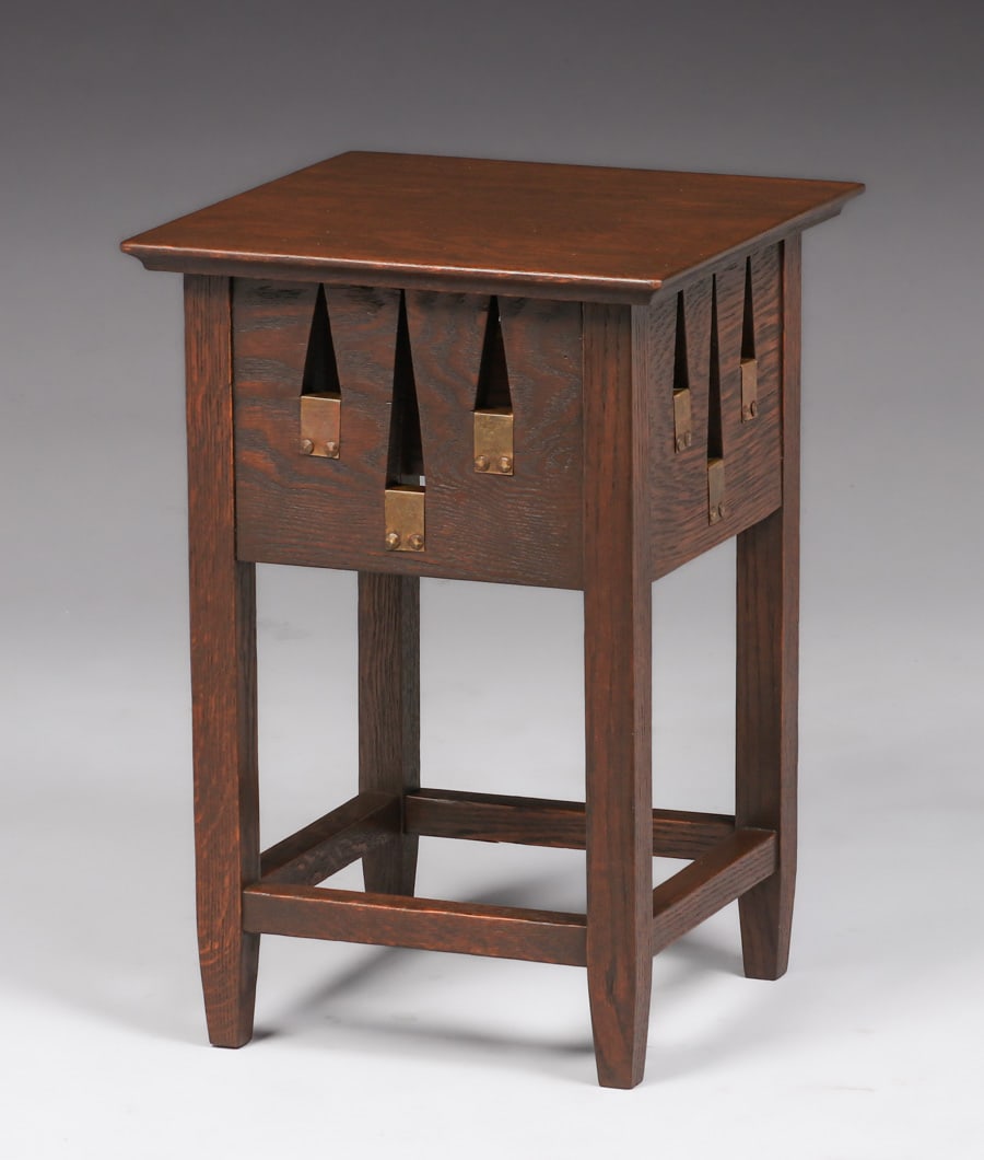 Tobey Furniture Co Square Cutout Taboret c1901-1902 (1 of 4)