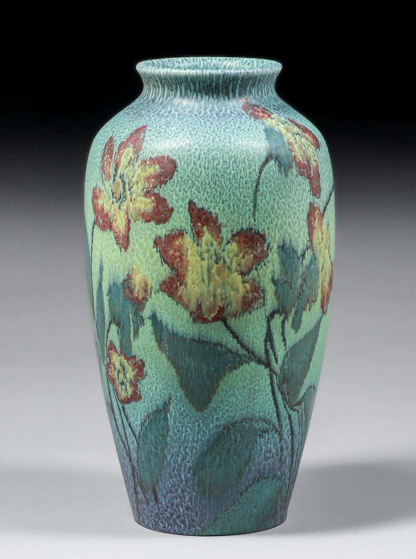 Rookwood Pottery Louise Abel Floral Wax Matte Vase 1922 (1 of 4)