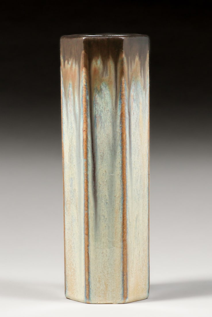 Fulper Pottery Seven-Sided Vase c1910s (1 of 4)