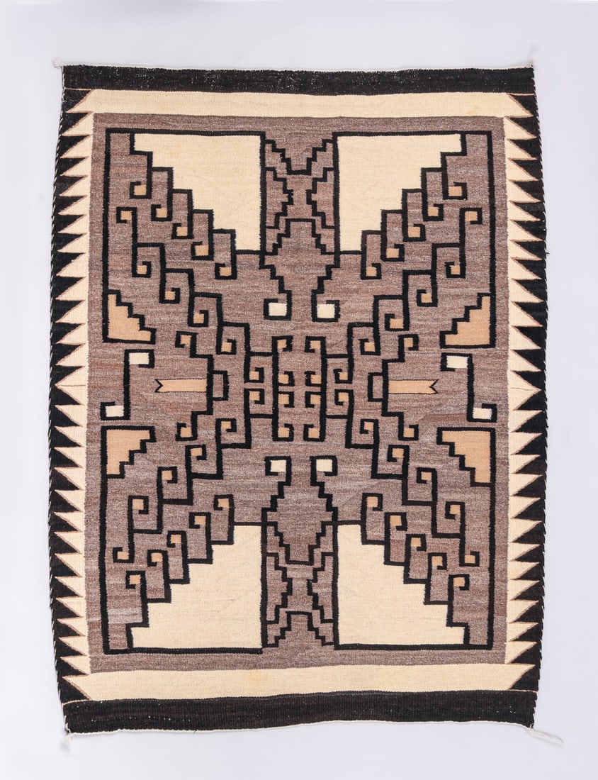 Navajo Two Grey Hills Rug c1920s (1 of 5)