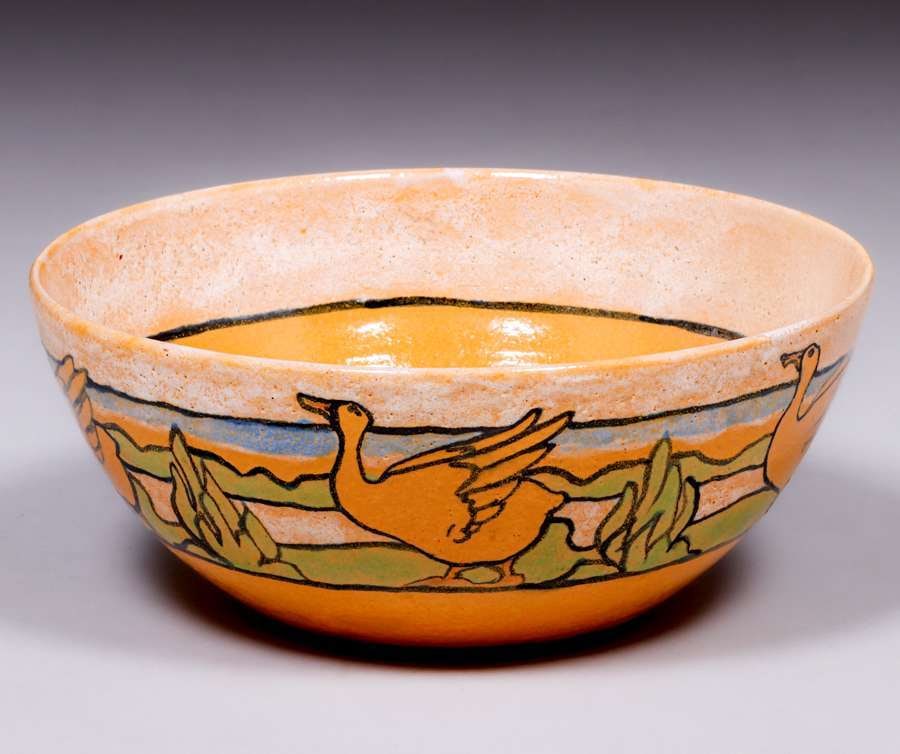 Paul Revere Pottery Swan Bowl c1920s (1 of 4)