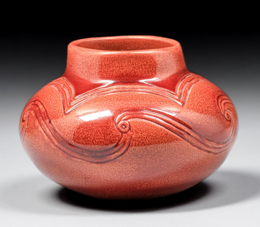 Native American Cherokee WPA era Vase Sequoyah Boarding School in Tahlequah, Ok 1938 (1 of 4)