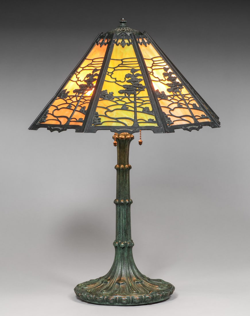 Wilkinson Overlay Slag Glass Lamp c1910 (1 of 7)
