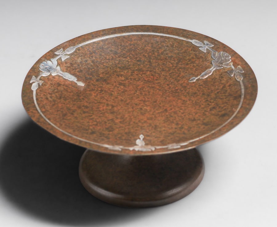 Heintz Sterling on Bronze Footed Tray c1915 (1 of 5)