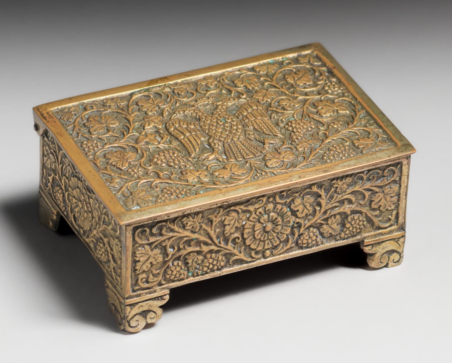 German Brass Art Nouveau Box c1900s (1 of 5)