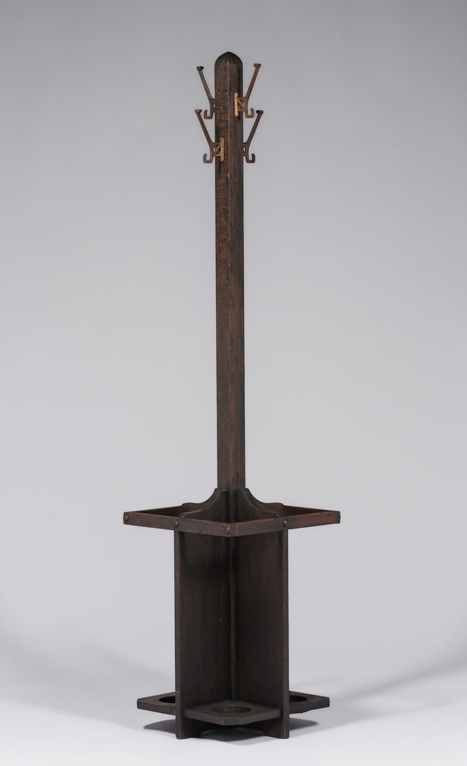 Early Limbert Coatrack Umbrella Stand c1905 (1 of 8)