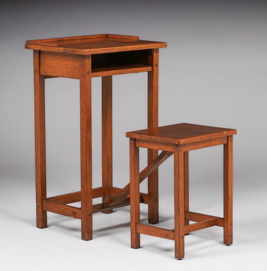 H.T. Cushman - Vermont "Betumal" Telephone Stand c1910 (1 of 8)