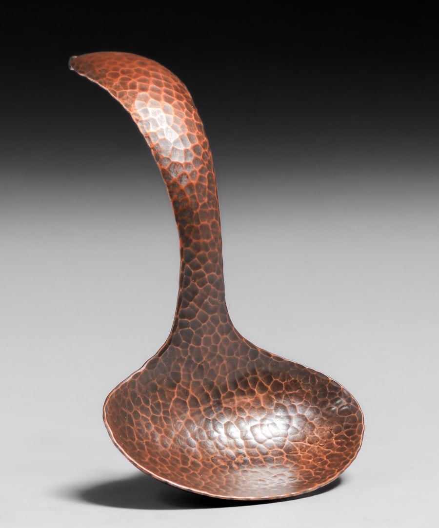 Roycroft Hammered Copper Nut Spoon c1915 (1 of 3)