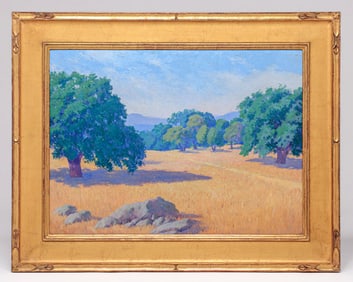 Albert R. Valentien (1862-1925) Oil Painting "At Mesa Grande" after 1908