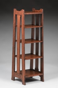 Stickley Brothers Slatted Magazine Stand c1910