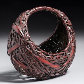 Antique Japanese Ikebana Basket c1900