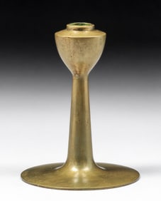 Ye Braso Shop - Columbus, Ohio Jarvie Influenced Brass Candlestick c1905