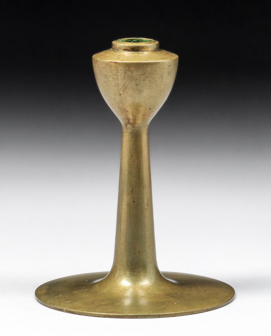 Ye Braso Shop - Columbus, Ohio Jarvie Influenced Brass Candlestick c1905 (1 of 4)