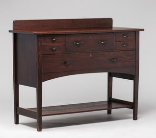 Early Gustav Stickley - Harvey Ellis Designed Six-Drawer Sideboard c1903