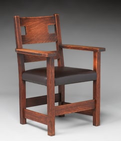 Early Limbert Cutout Armchair c1905